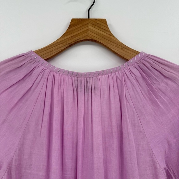 Benaras by Citrus Santorini Sylvia Puff Sleeve Dress Beaded Embellished Size M - Picture 12 of 13